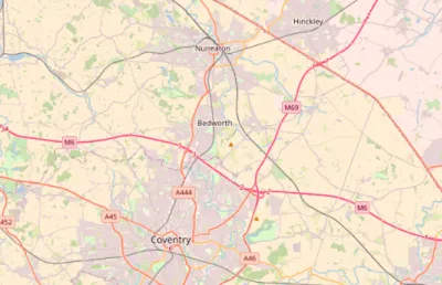 Map showing the location of Oxford Methodist Circuit