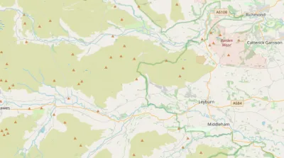 Map showing the location of North Yorkshire Dales Methodist