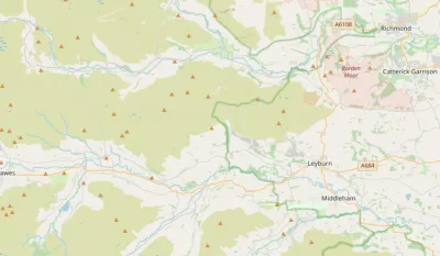 Map showing the location of North Yorkshire Dales Methodist