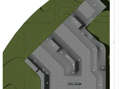 Skatepark design model in detail