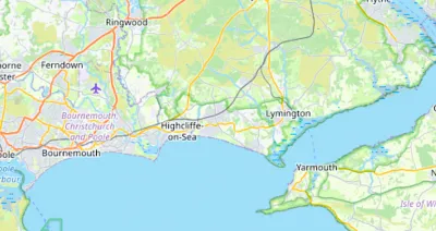 Map showing the location of Christchurch & Wimborne