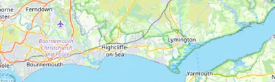 Map showing the location of Christchurch & Wimborne