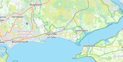 Map showing the location of Christchurch & Wimborne