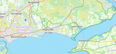 Map showing the location of Christchurch & Wimborne