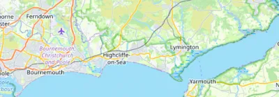Map showing the location of Christchurch & Wimborne