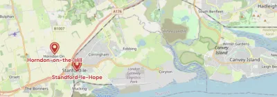 Map showing the location of South Essex Methodist Circuit