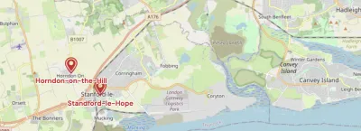Map showing the location of South Essex Methodist Circuit