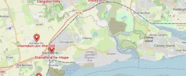 Map showing the location of Northampton Methodist District