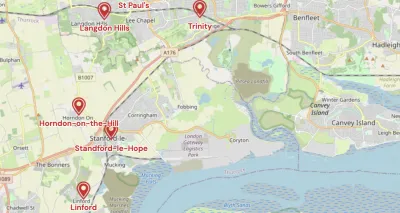 Map showing the location of Northampton Methodist District