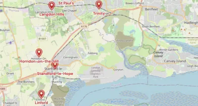 Map showing the location of Shropshire & Marches Methodist Circuit