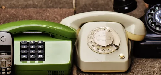 Black Rotary Phone