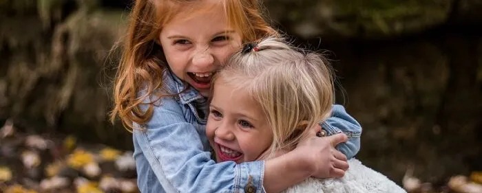 Children, sisters, cute