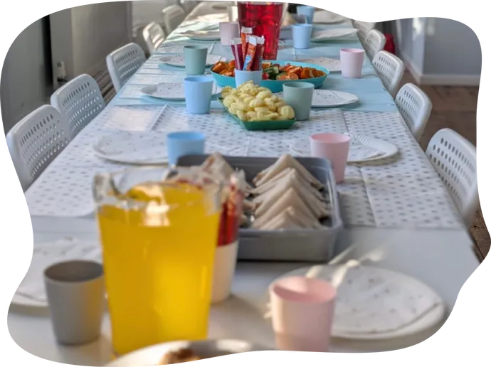 Birthday Party Table Setup