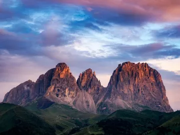 Mesmerizing view of Sassolungo mountain, Italy