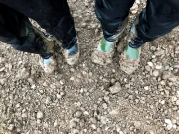 Muddy boots