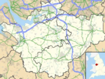 Map showing the county of Cheshire