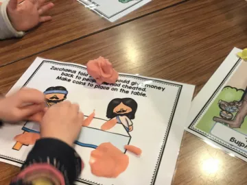 Zacchaeus story playdough mats