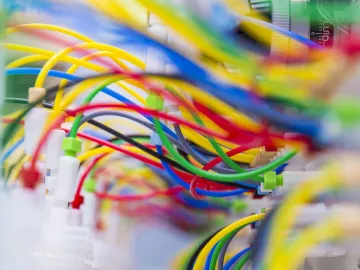 Selection of coloured electrical wires