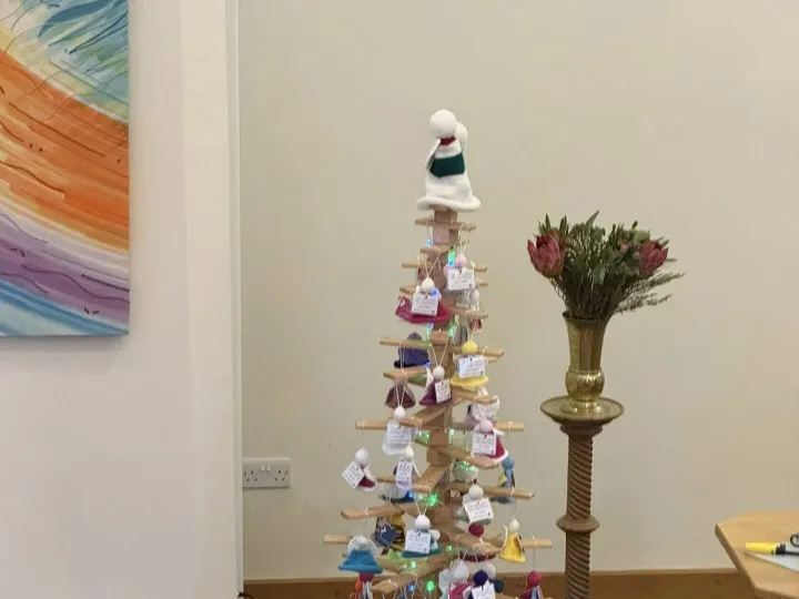 2025 Christmas tree with knitted angels