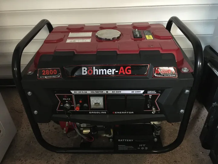 Items for sale
– Bohmer-AG Generator 2800 Starting Watts £125.00