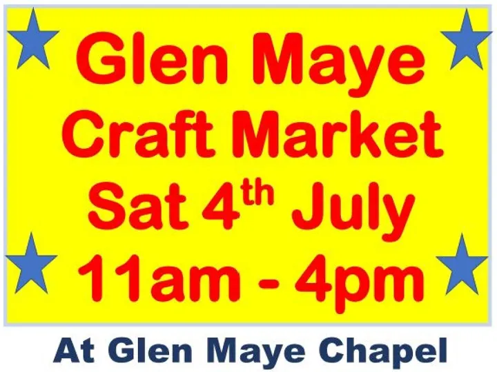 Glen Maye Chapel &ndash; Craft Market 4th July 2026