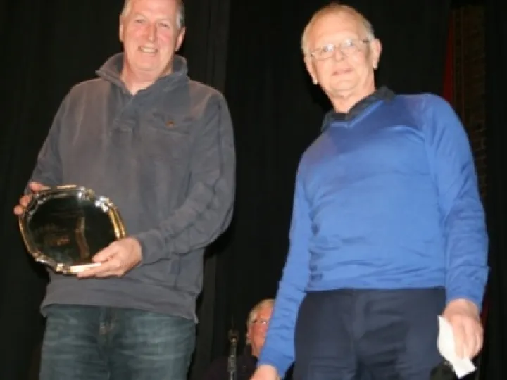 Pete Maiden with the trophy