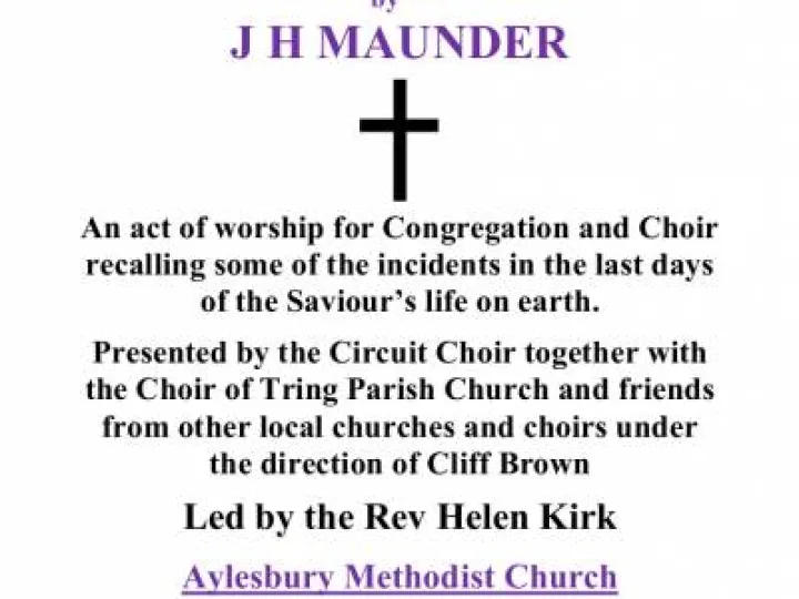 Master Poster A4 Colour Olivet to Calvary