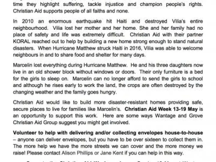 Christian aid report