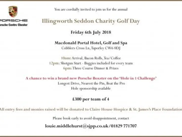 Illingworth Seddon Golf Day 2018 Details