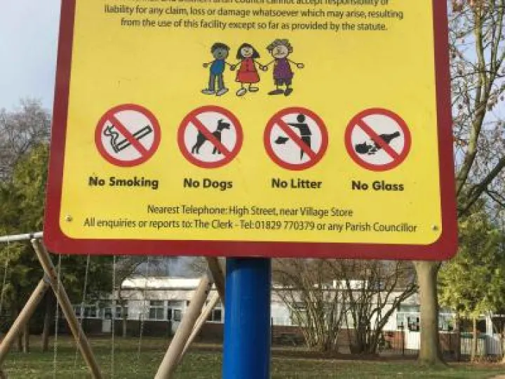 playground sign