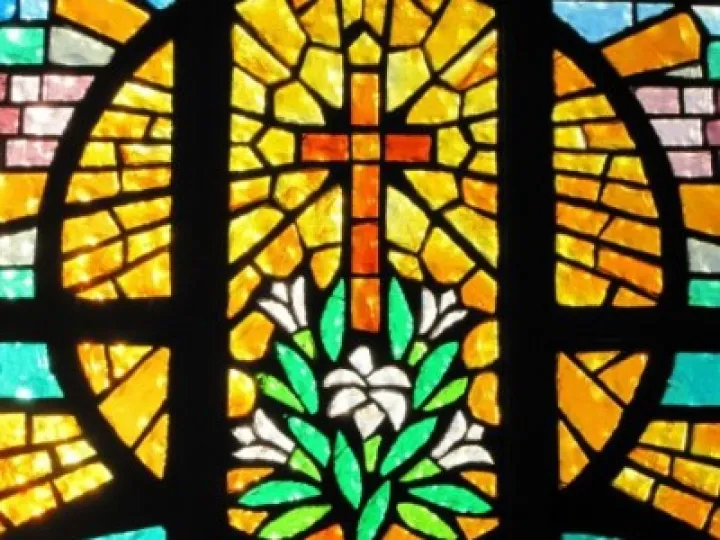 Stained glass cross