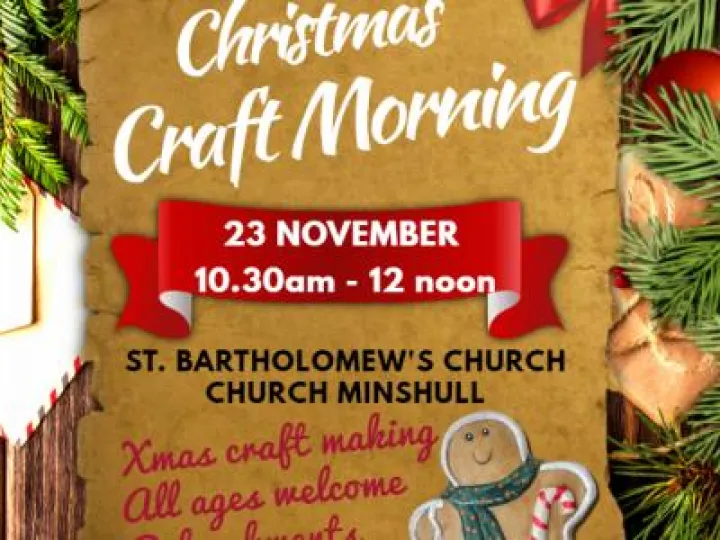 Messy Church Xmas craft morning 2019 poster