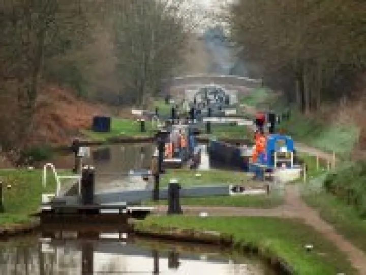 Dredging work on canal February 2012