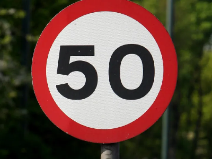 Image: 50 mph speed limit sign 161634360