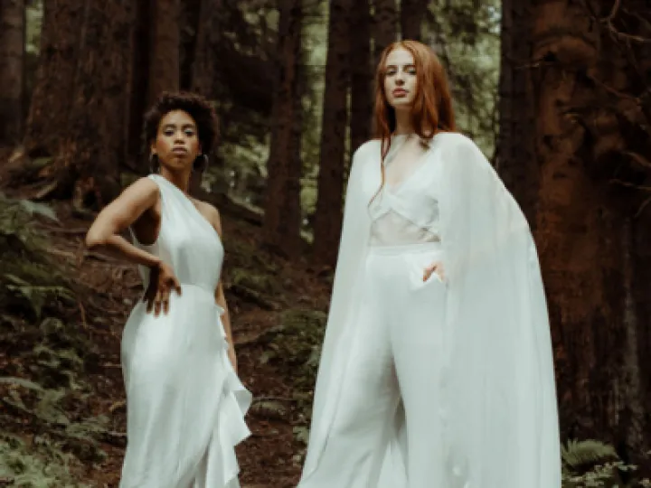 Chiffon cape full length with train P