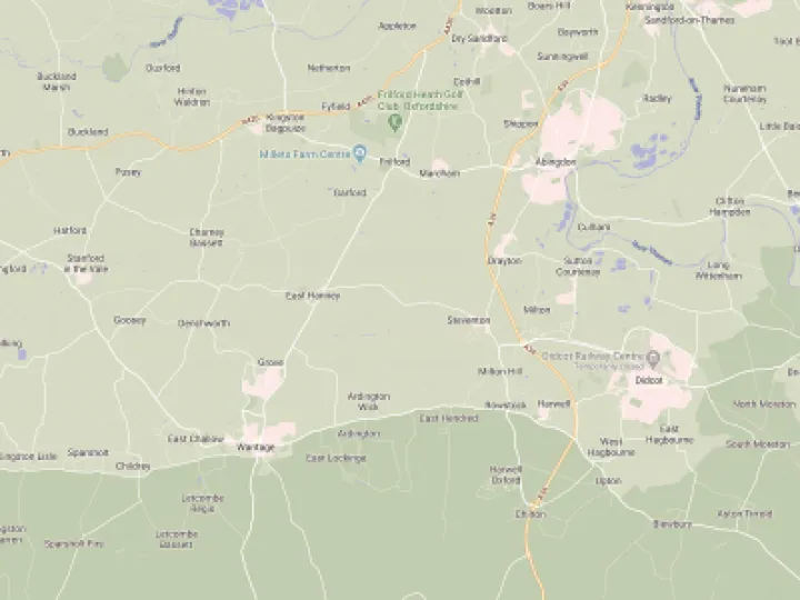 Map showing the location of Wantage & Abingdon