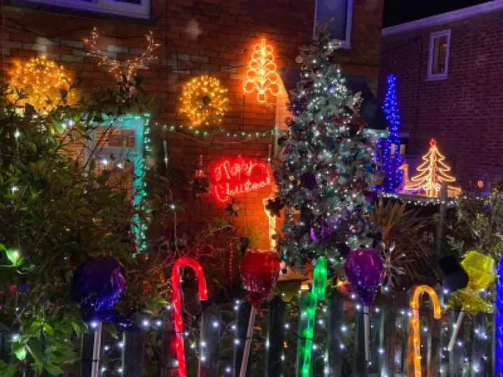 Christmas decorations outside