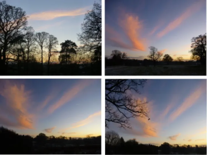 sunset over tiurnpike