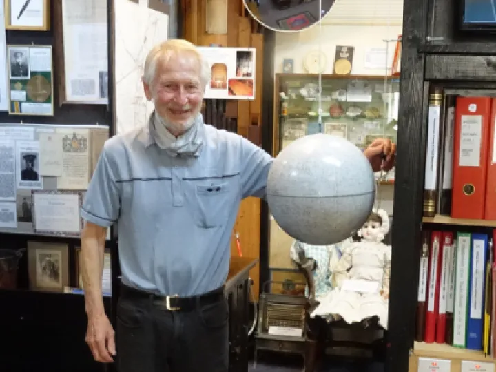 Alan Rose with Globe