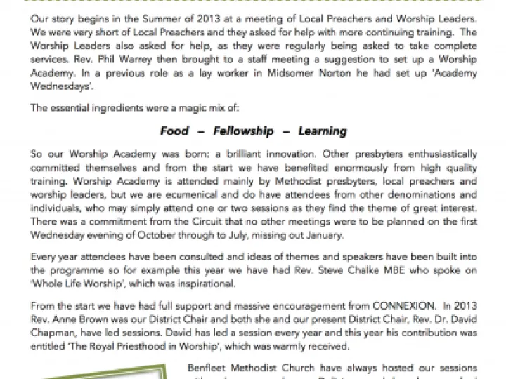 Synod Worship Academy P-1