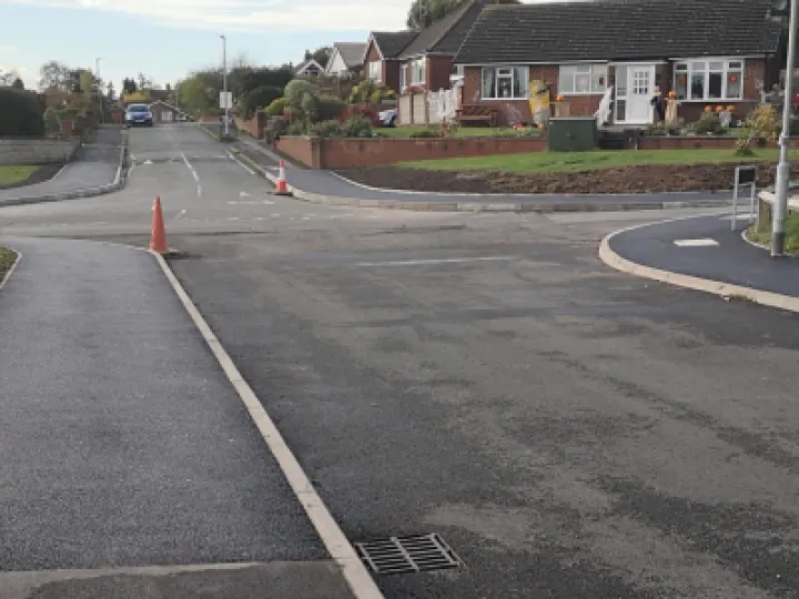 Roadworks at Hilary Drive