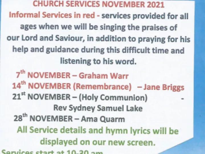 Services in November 2021