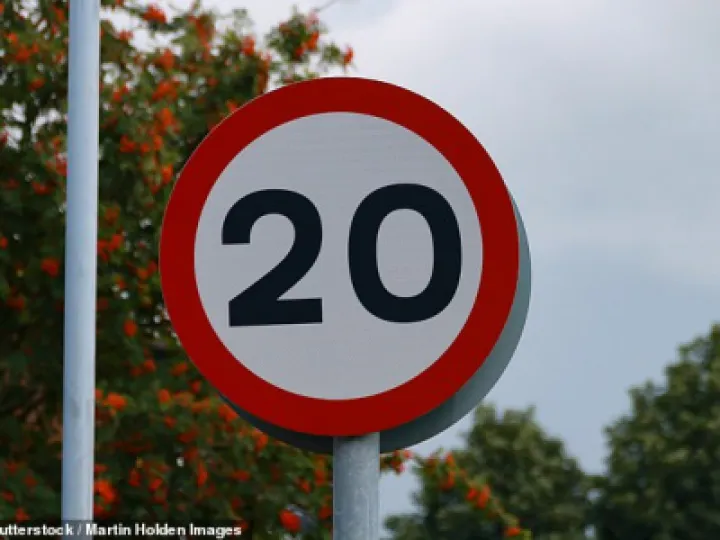 Image: 20 speed limit sign