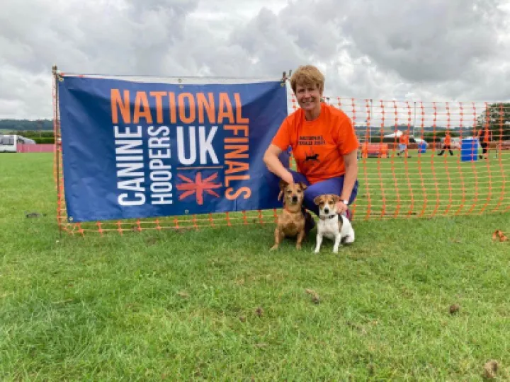 Astrid at the Canine Hoopers UK National Finals 2021