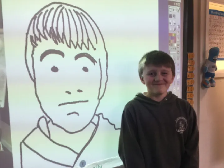 Julian Opie-inspired art