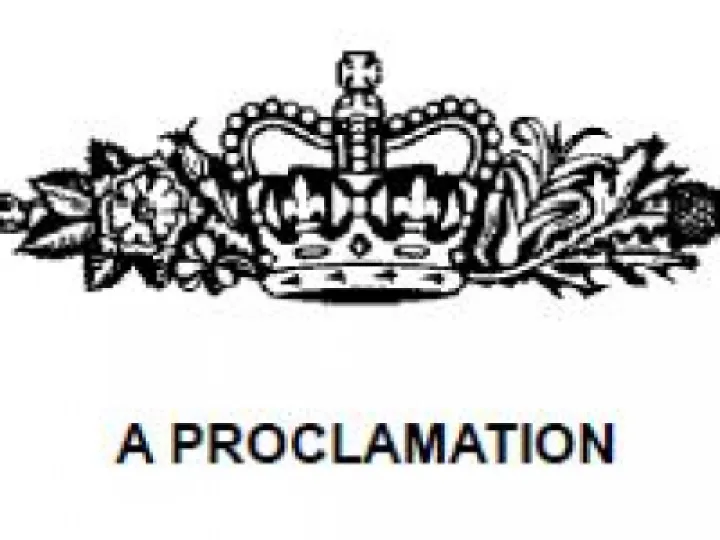 A proclamation