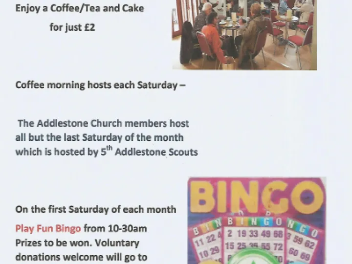 Saturday Coffee Mornings &ndash; Fun Bingo