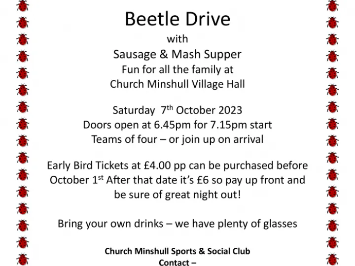 Beetle Drive poster 7 oct 2023