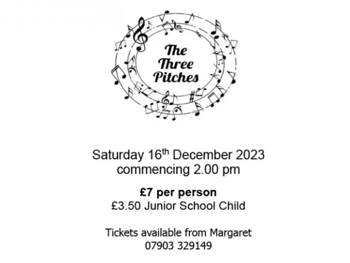 Three Pitches poster December 2023