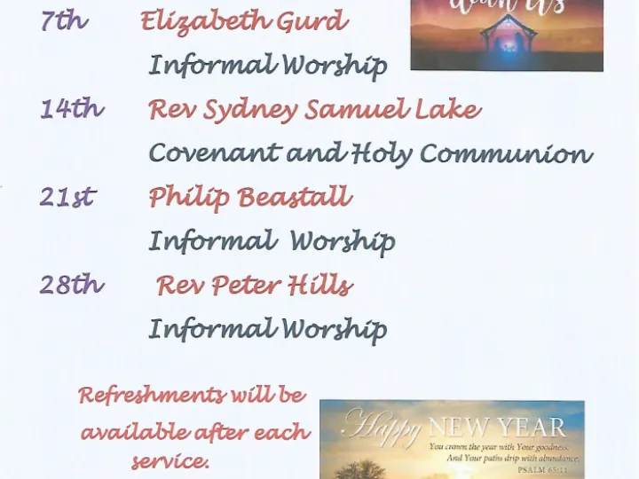 January 2024 Sunday Services